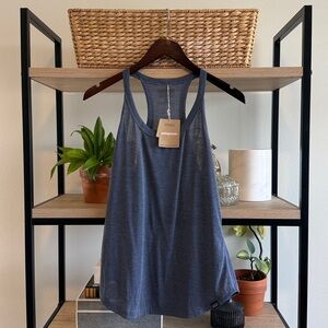 NWT Patagonia Capilene Cool Trail Racer Back Blue Tank, M